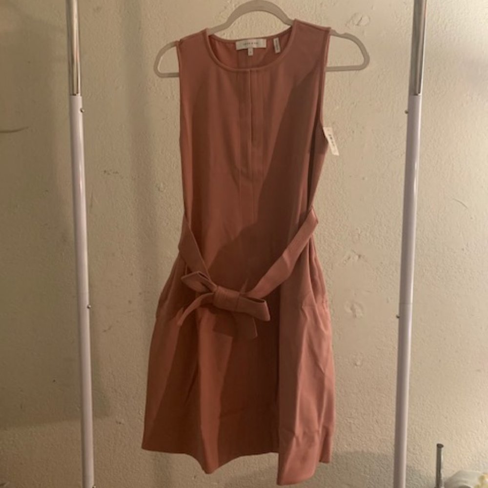 Lark & Ro Pink Sleeveless Waist Tie Dress 2 NWT